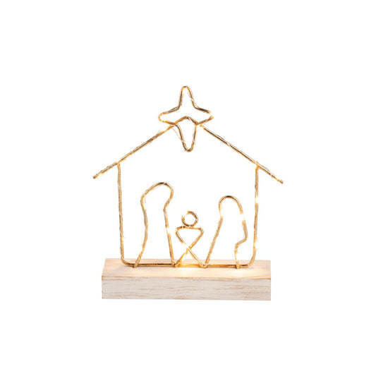 Wire Light Up Nativity Sitter