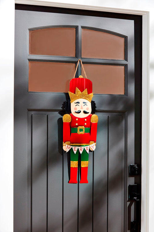 Tin Nutcracker Door Decor