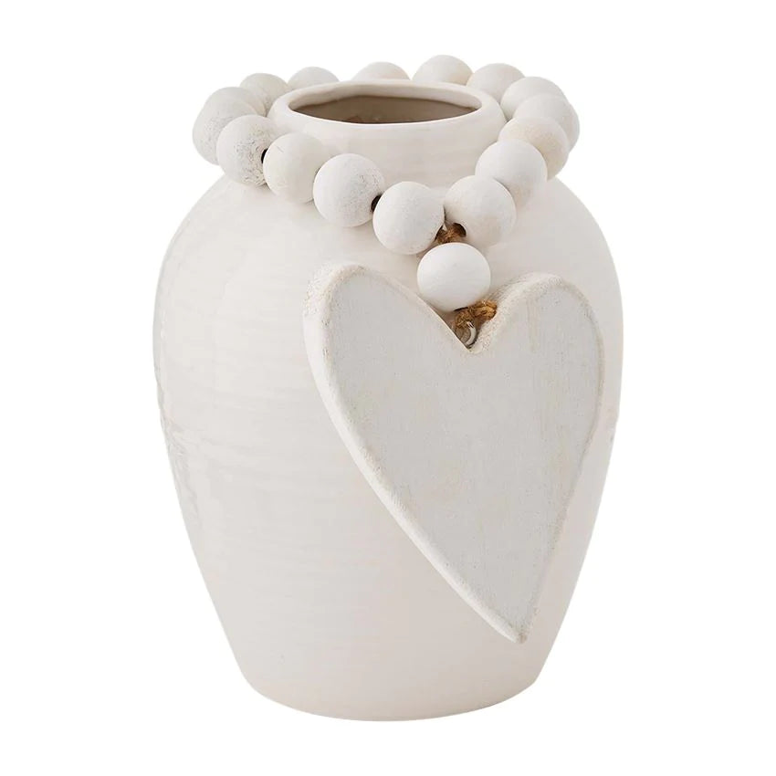 Vase with Heart and Beads