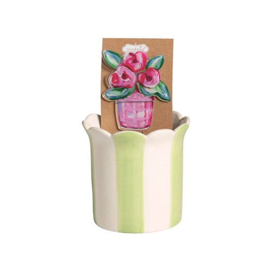Flower Pot With Plant Stake