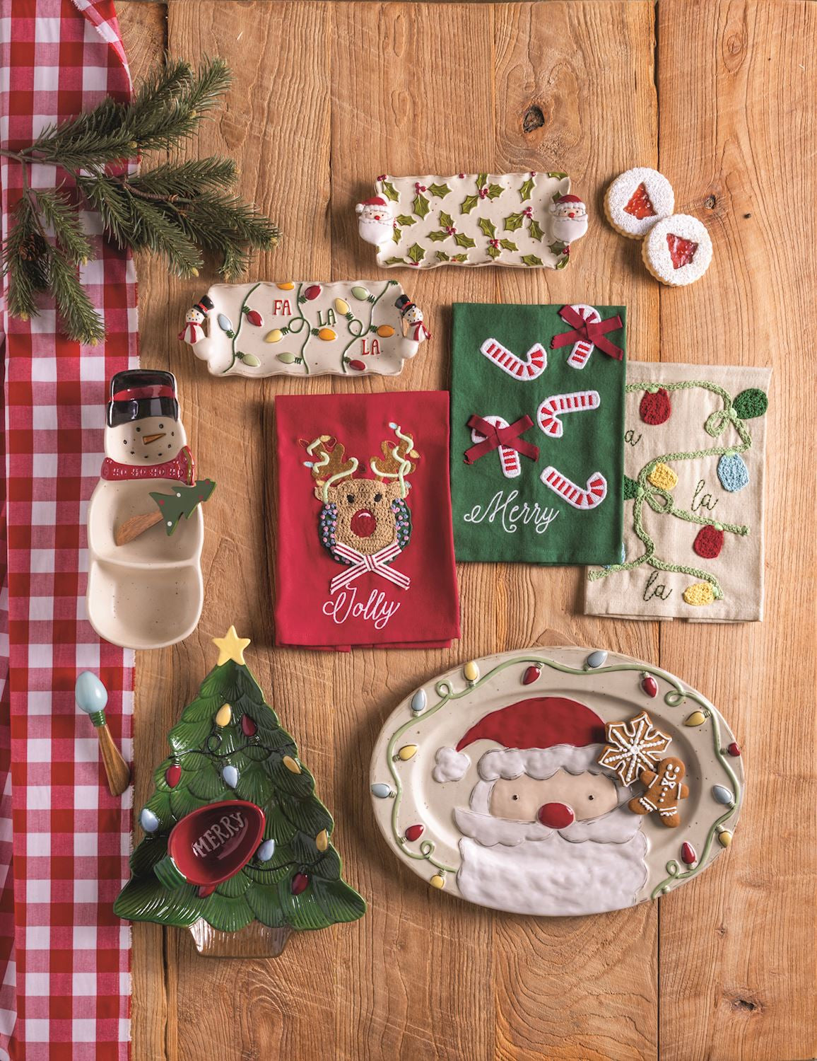 Farm Christmas Santa Platter