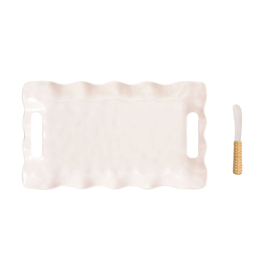 Ruffled Melamine Tray