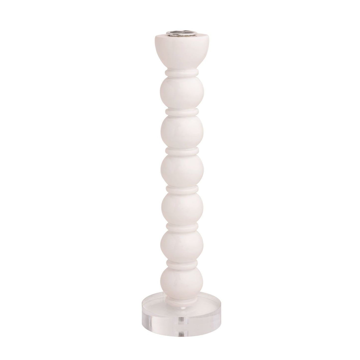 Lg Wht Resin Taper Holder