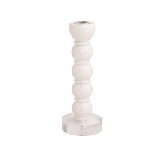 Med White Resin Taper Holder