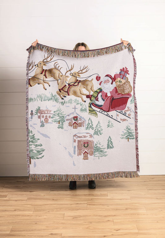 Classic Christmas Jacquard Blanket