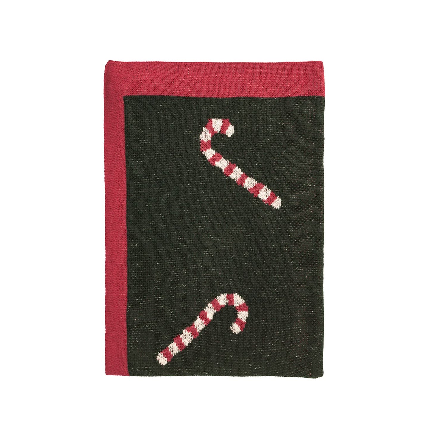 Candy Cane Knit Throw Blanket