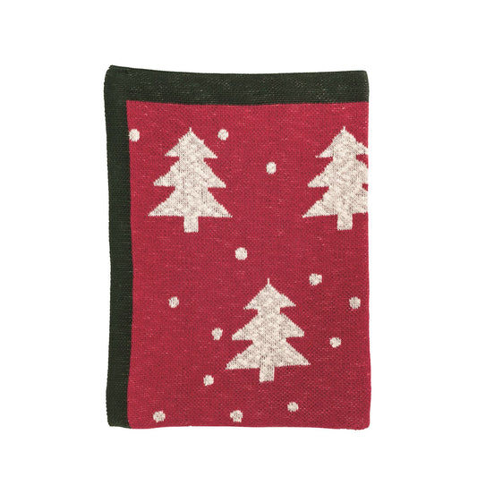 Tree Knit Throw Blanket