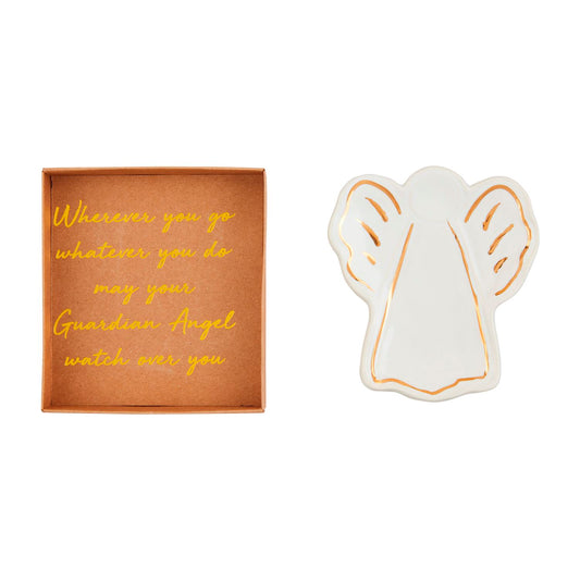 STRIPE WINGS ANGEL TIDBIT DISH