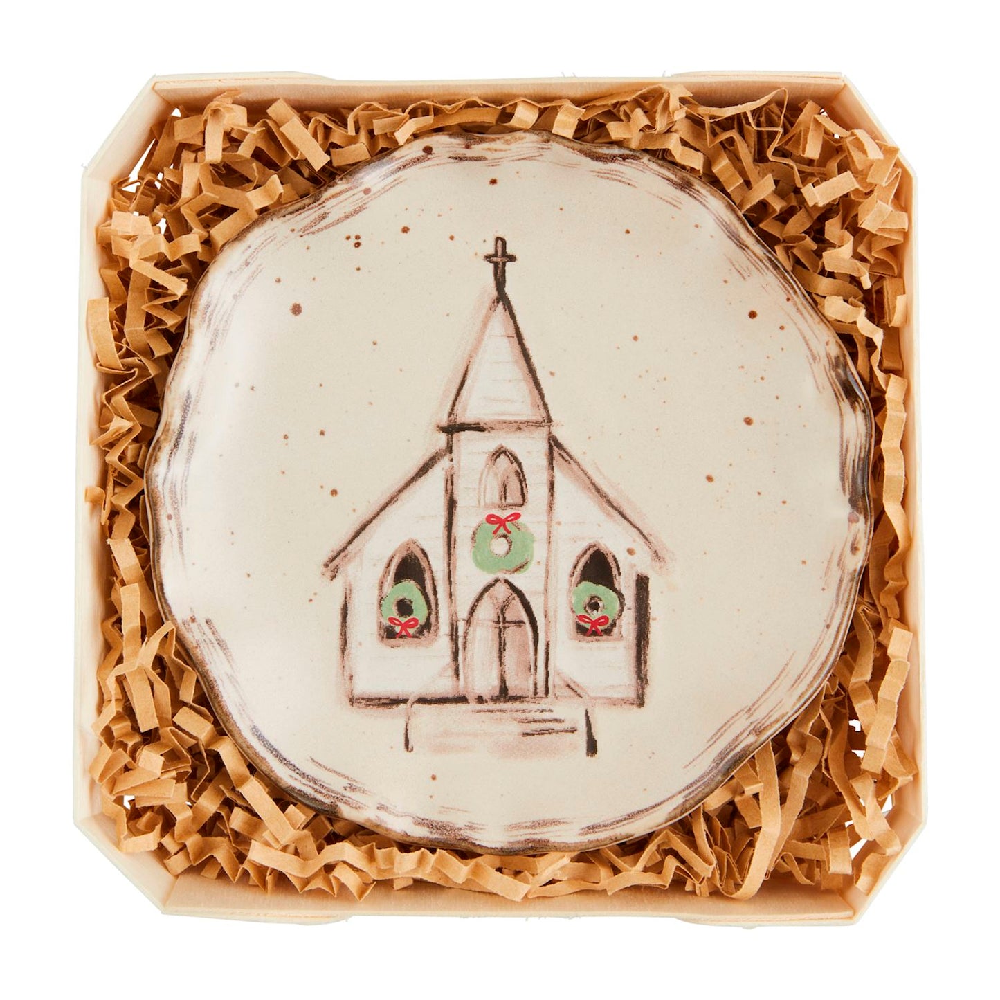 Christmas Stoneware Trinket Dish