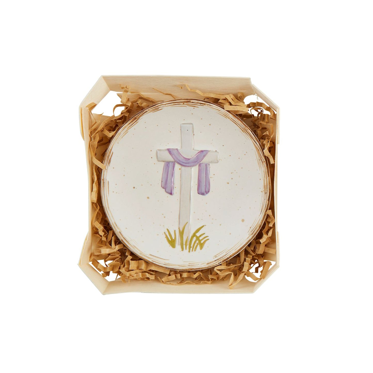White Cross Trinket Dish