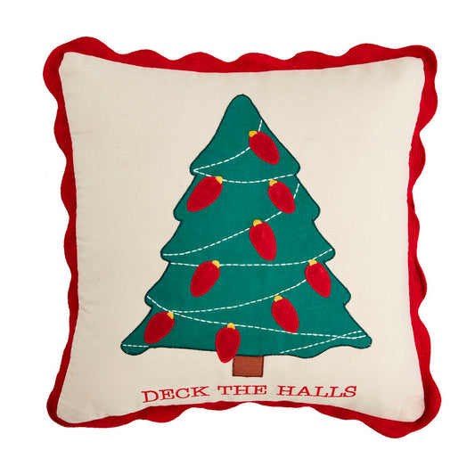 Tree Light up Christmas Pillow