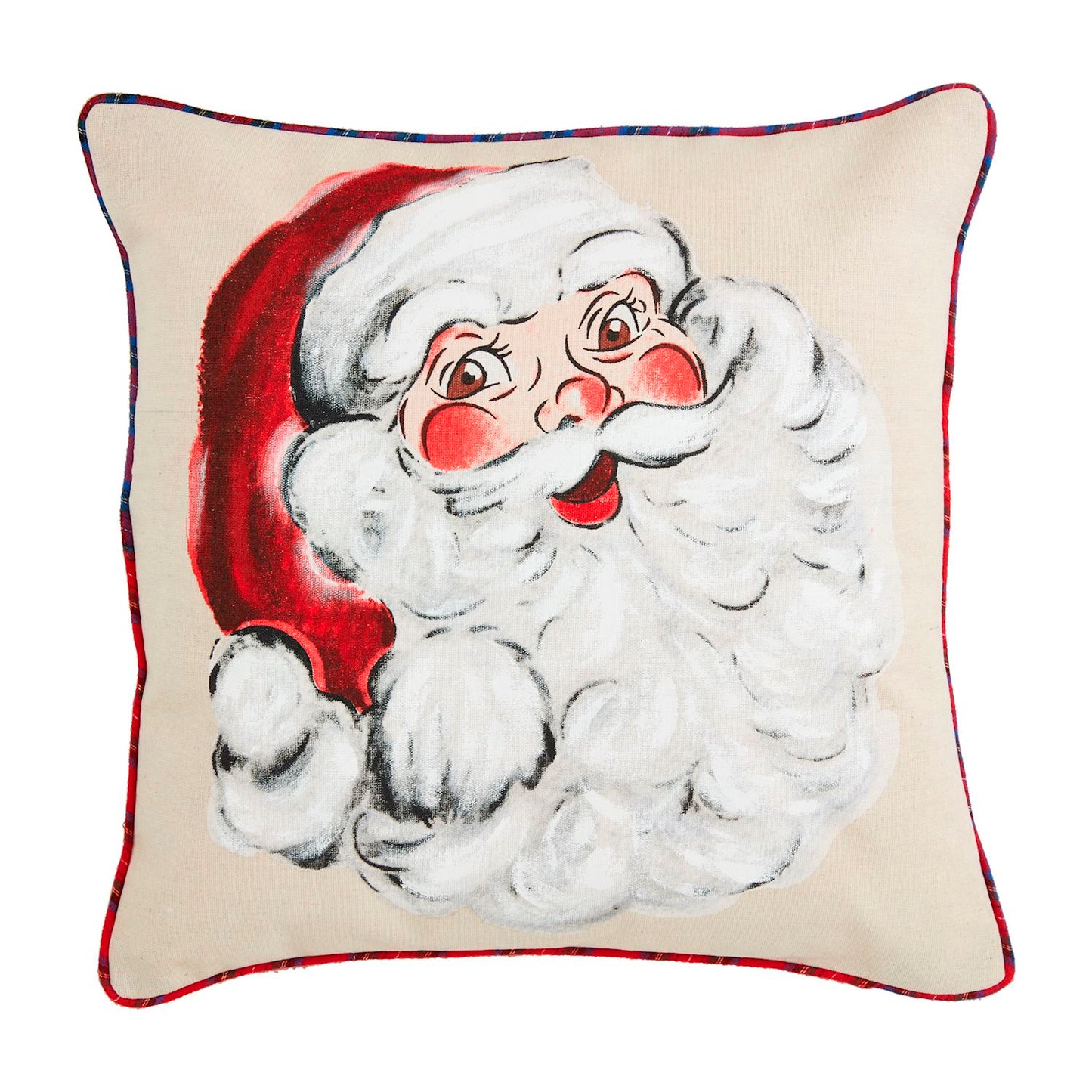 Santa Painted Christmas Pillow