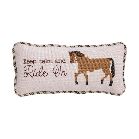 Keep Needlepoint Small Pillow