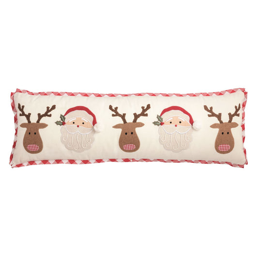Christmas Gingham Trim Pillow