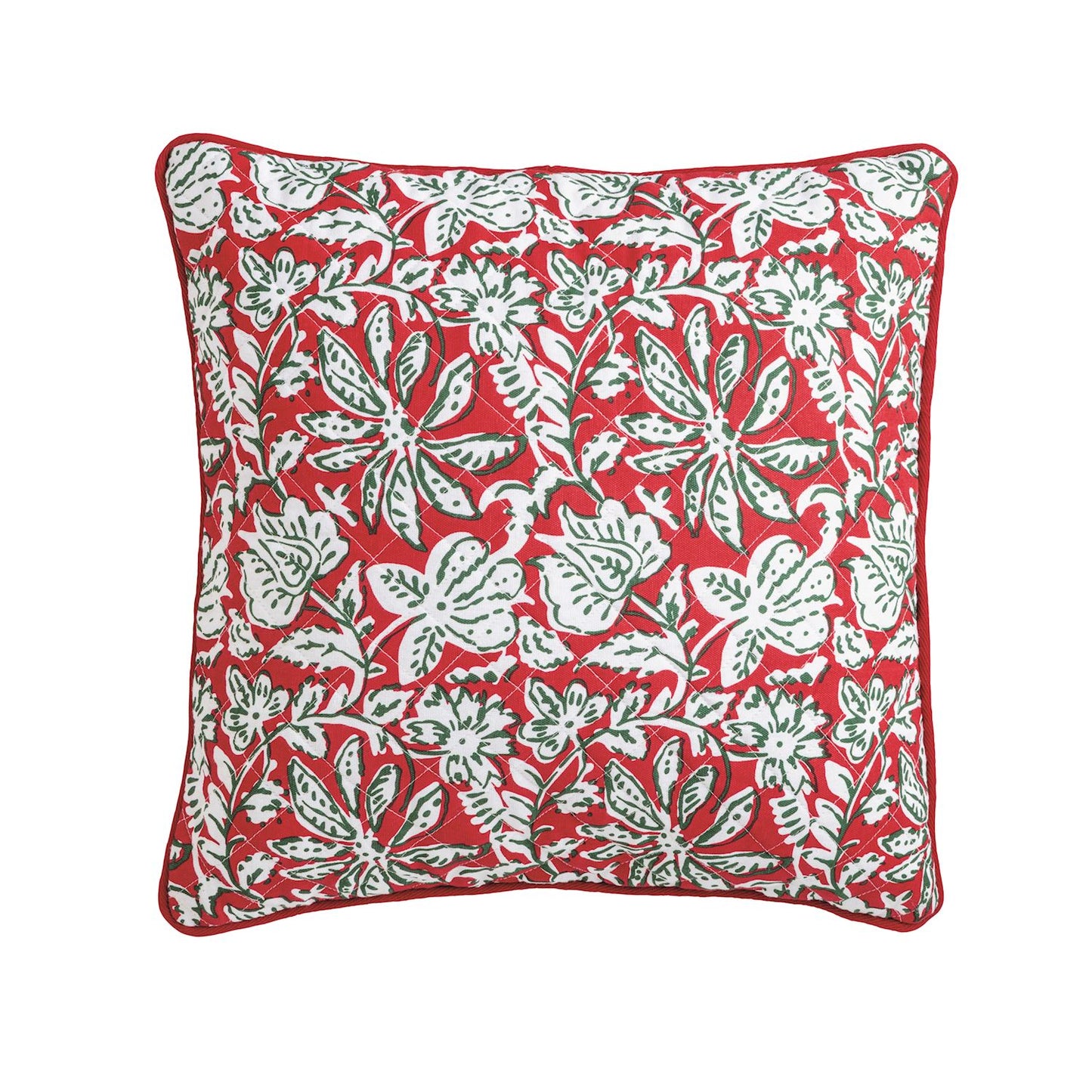 Block Print Quilted Pillow