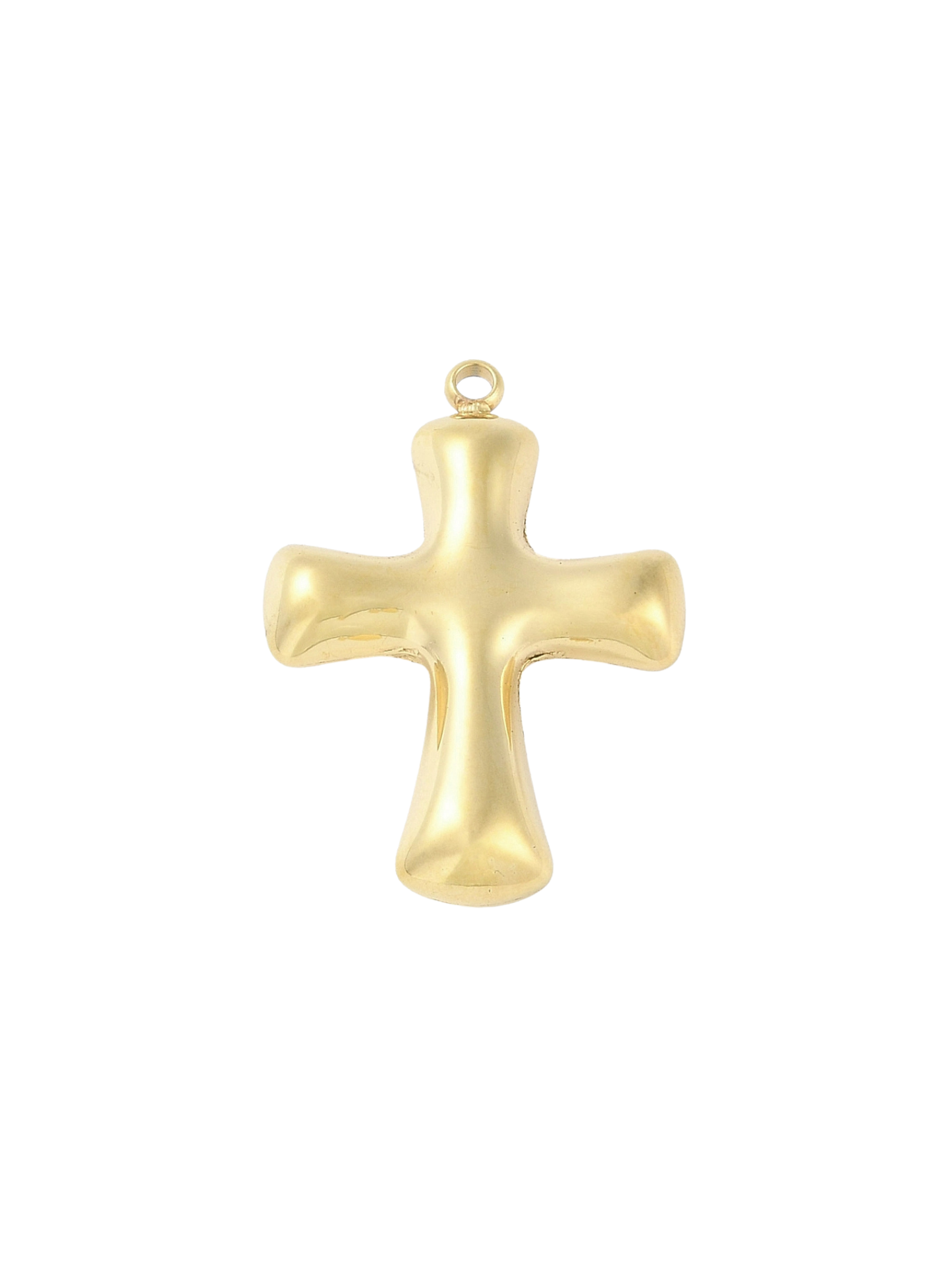 * Gold Bubble Cross Charm