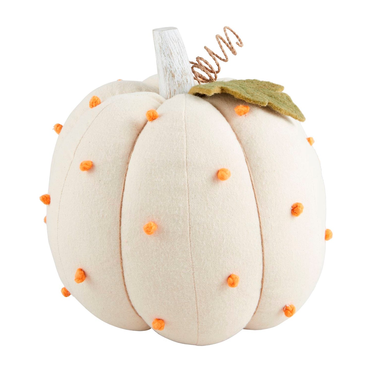 Cream Dotted Stuffed Pumpkin