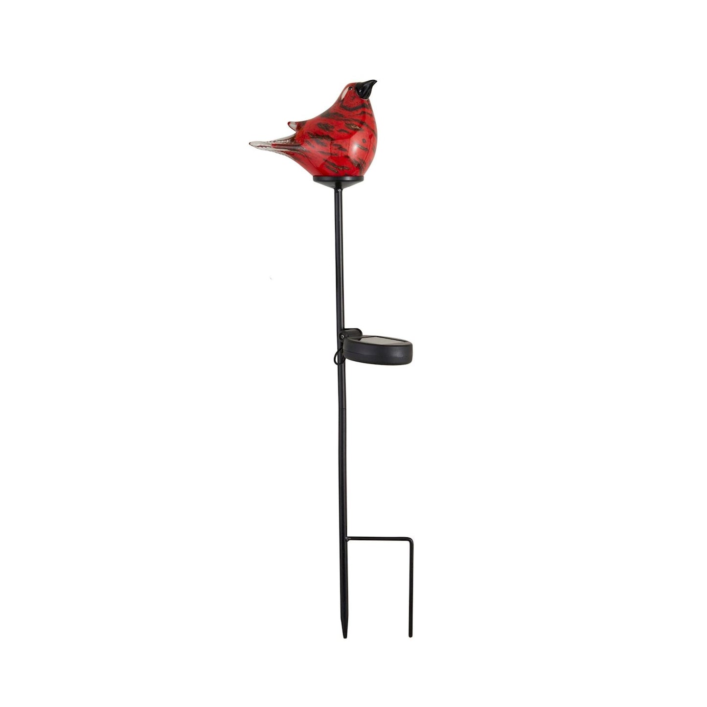 Cardinal Glass Lit Garden Stake