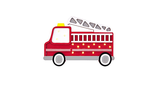 Fire Truck Wood Night Light