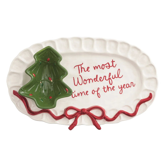 Bow Tree Platter and Tidbit