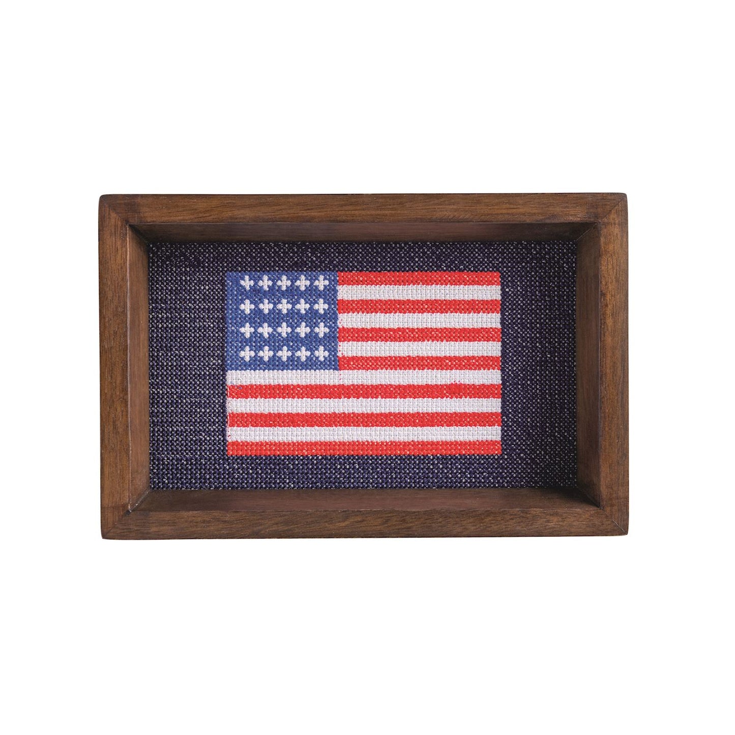 Flag Needlepoint Tray