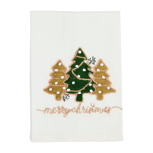 Trees Christmas Applique Towel