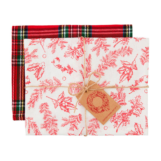 Holly Toile Towel Set