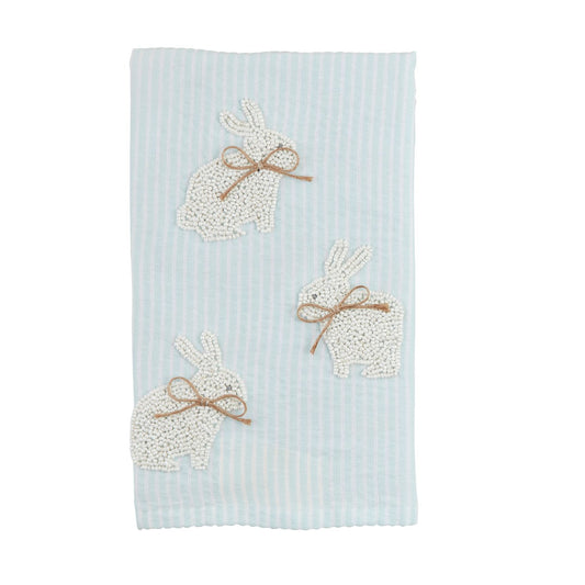 Seersucker Bunny Bead Towel