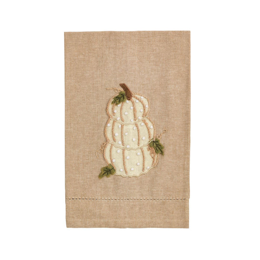 Stacked Pumpkin French Knot Towel