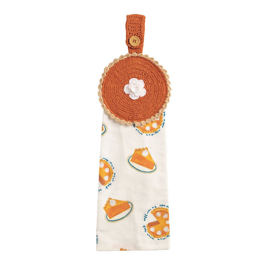 Pie Thanksgiving Crochet Hanging Towel