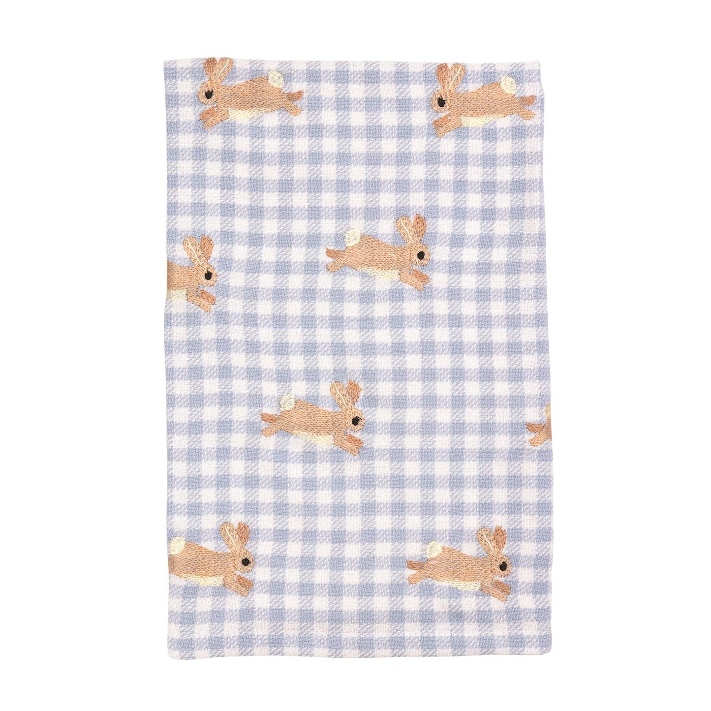 Blue Bunny Base Embroidered Towel
