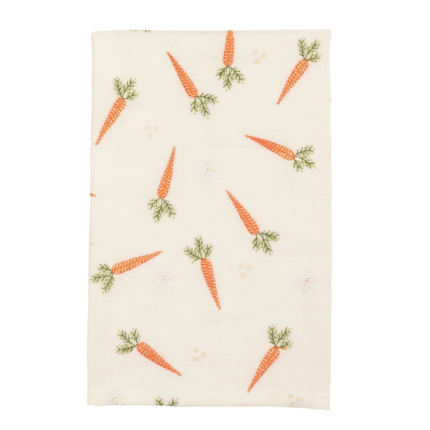 Carrot Embroidered Towel