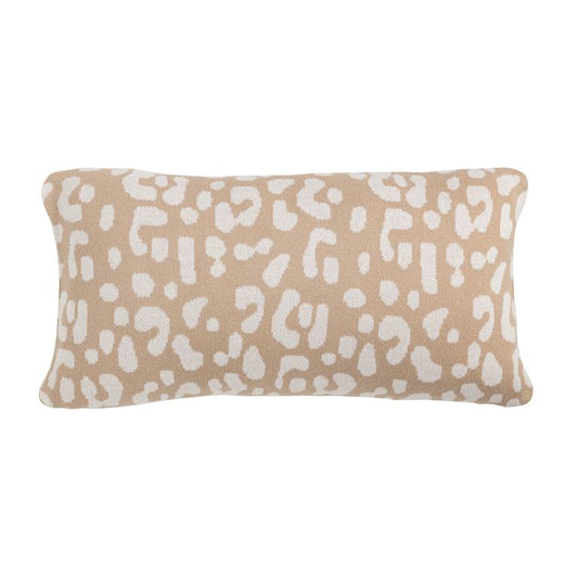 Lumbar Leopard Knit Pillow