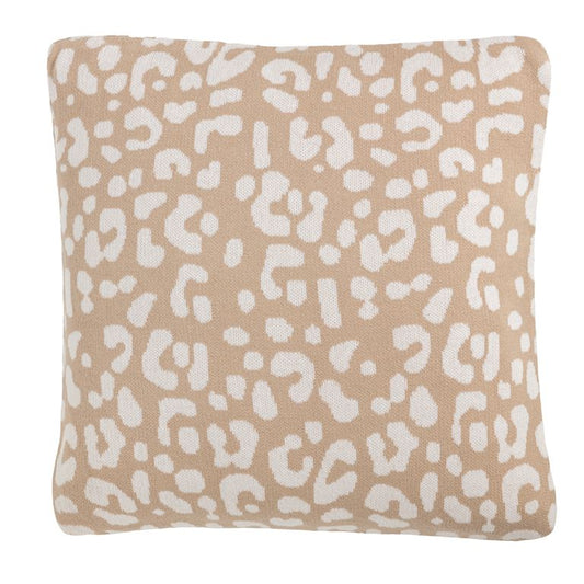 Square Leopard Knit Pillow
