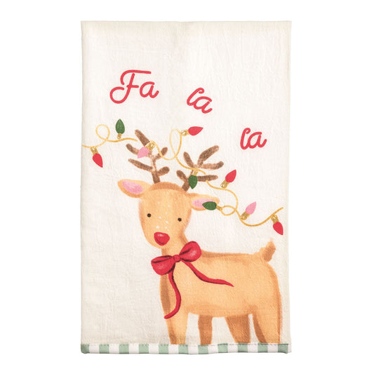 Reindeer Whimsy Christmas Towel