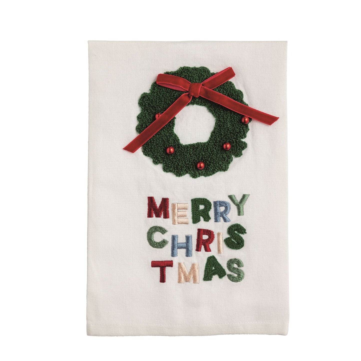 Wreath Whimsy Christmas Towel