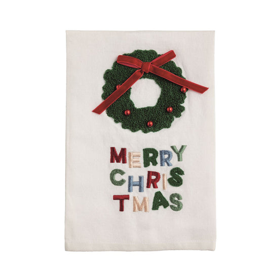 Wreath Whimsy Christmas Towel