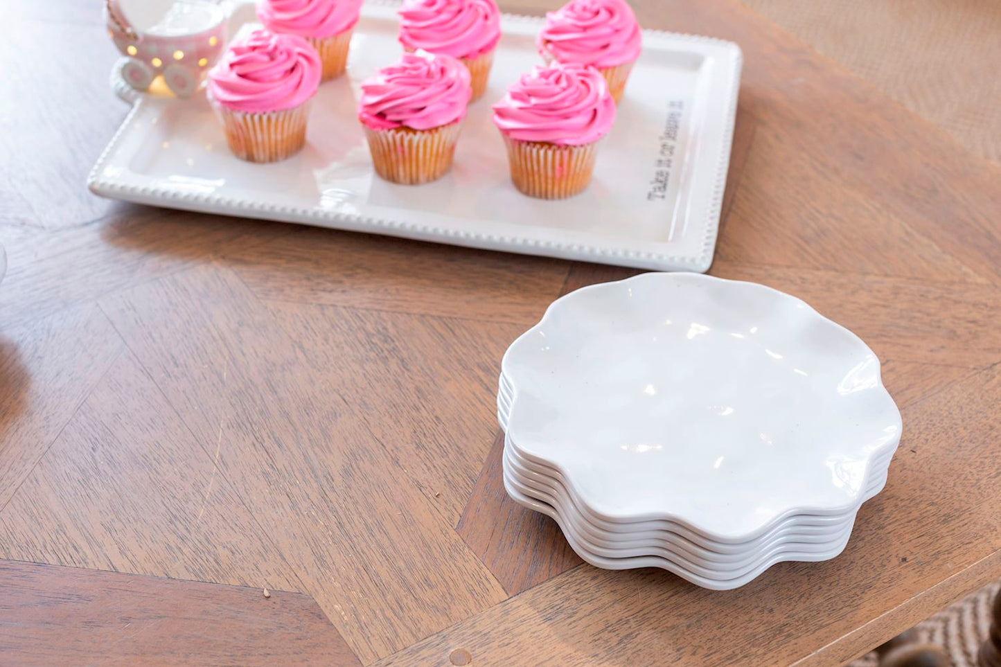 Ruffle Melamine Plate 7.5"