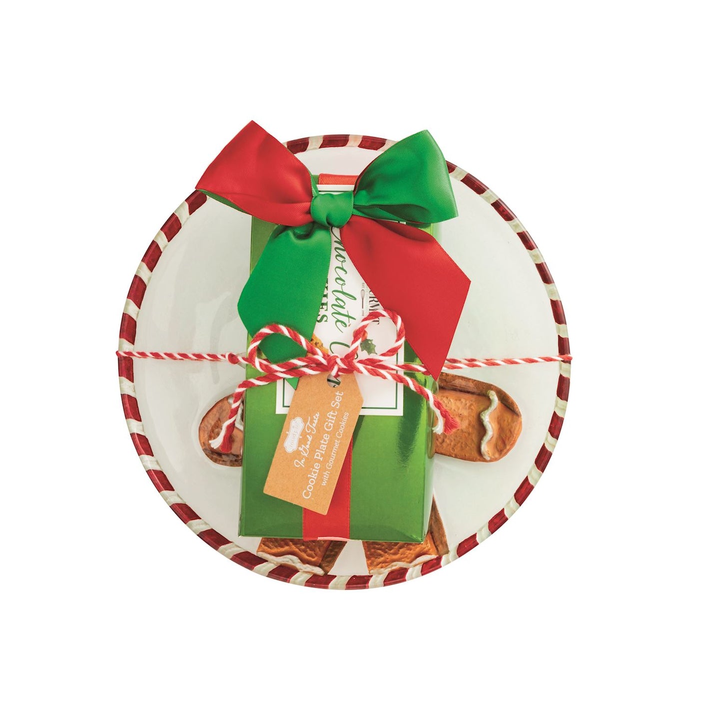 Santa Gourmet Cookie Plate Set with Cookies