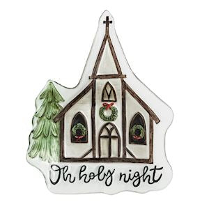 Oh Holy Night Glass Church Plate