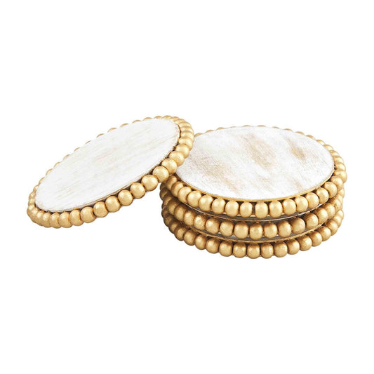 Gold Bead Coaster Set