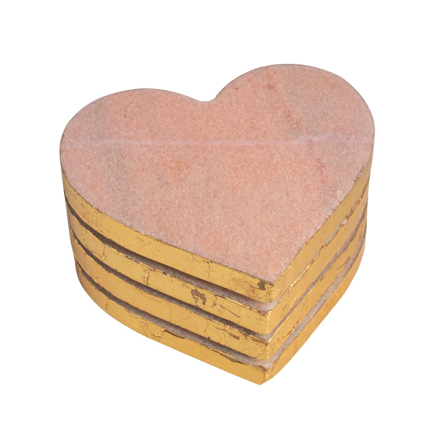 Pink Heart Coaster Set