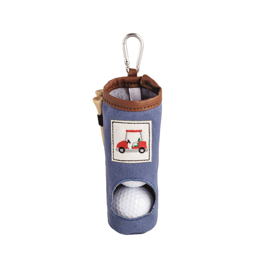 Blue Embroider Golf Keychain