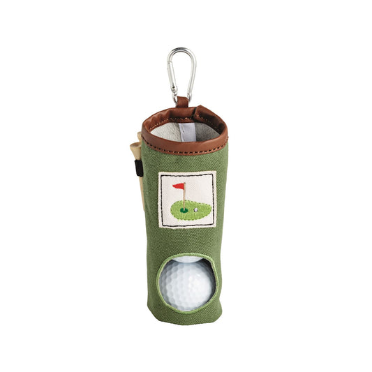 Green Embroider Golf Keychain