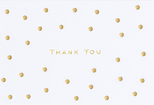 Gold Dots Thank You Notes