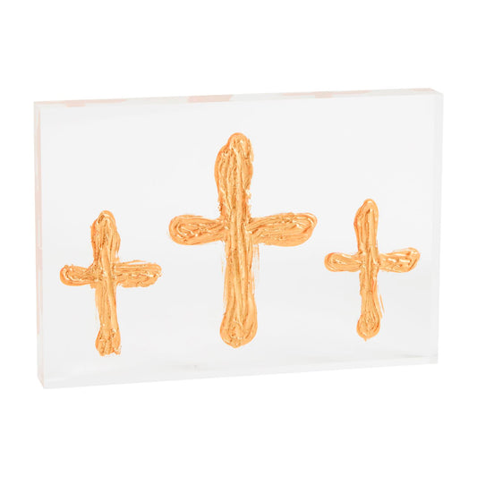 Triple Acrylic Cross Plaque