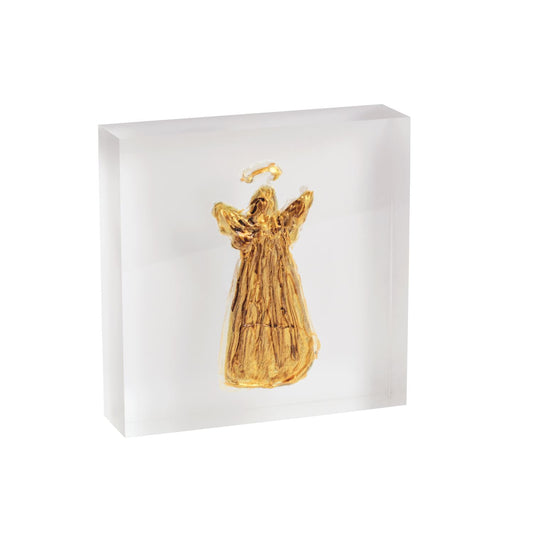 Angel Acrylic Gold Plaque