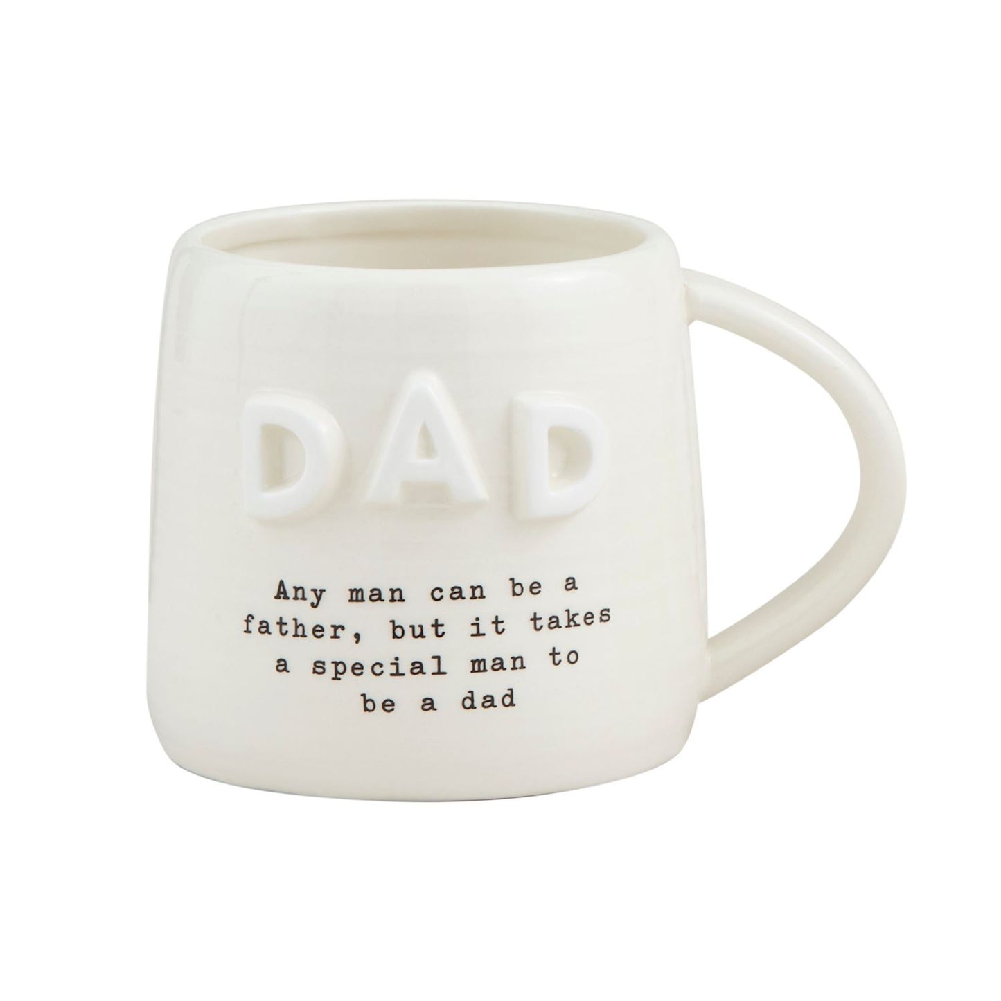 White Dad Chunky Letter Mug