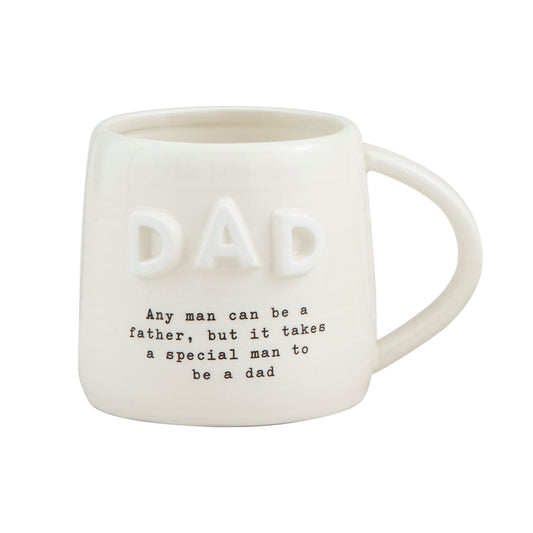 White Dad Chunky Letter Mug