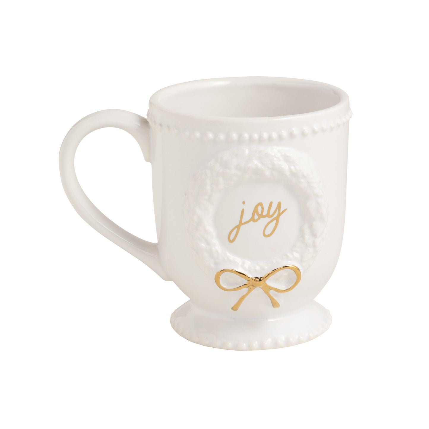 Joy Wreath Gold Detail Mug